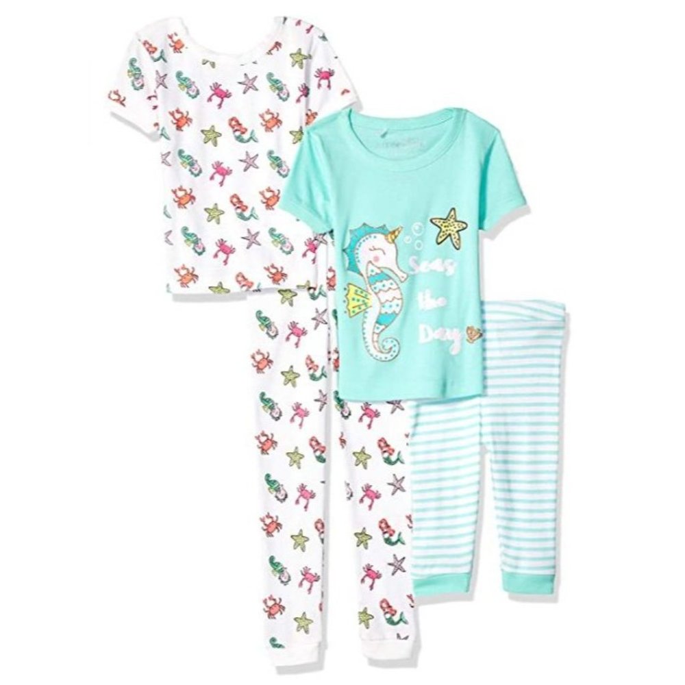 Freestyle Revolution Girl Seas The Day Sleepwear 4's set- Tops, Pants, Shorts 4T